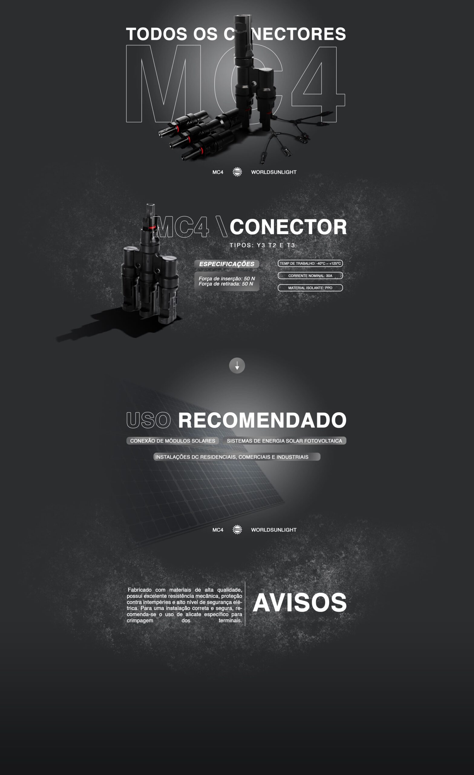 Conector Mc4 Y – Tipo T2 – Paralelo – WSPVT2 – WorldSunLight